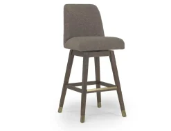 Amelia Swivel Counter Height Stool In Mocha