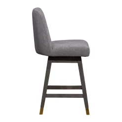 Amelia Swivel Counter Height Stool In Mocha