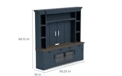 Americana 4 Piece Entertainment Center In White