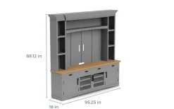 Americana 4 Piece Entertainment Center In White