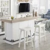 Americana Bar Height Dining Table & 2 Stools In Cotton