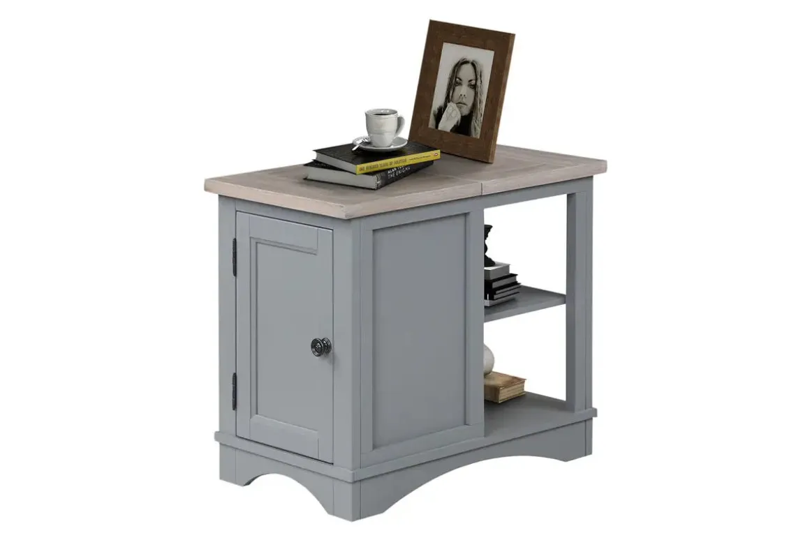 Americana Chairside Table In Blue