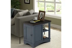 Americana Chairside Table In Blue