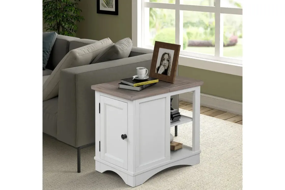 Americana Chairside Table In Blue