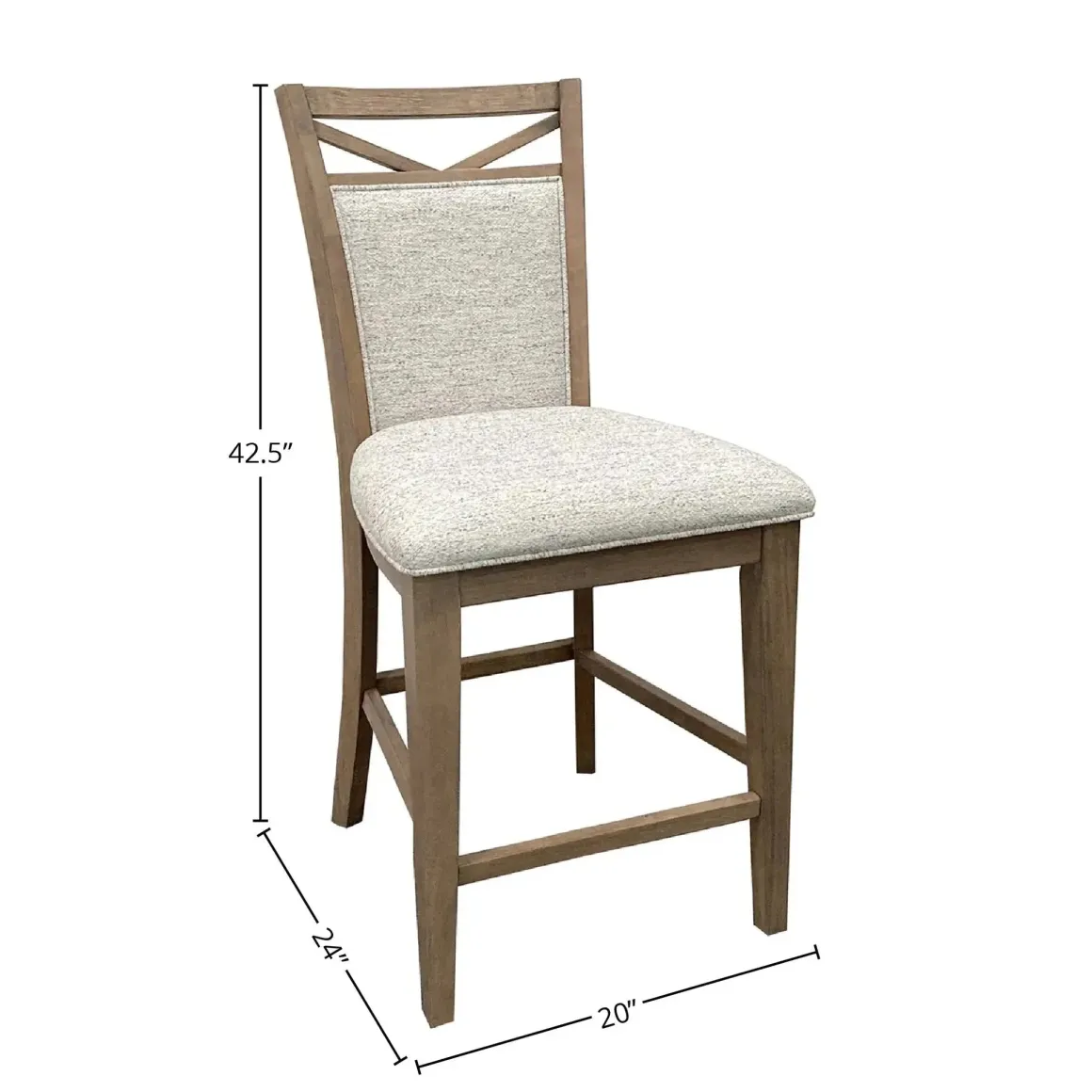 Americana Counter Height Side Chair In Cotton, Set Of 2