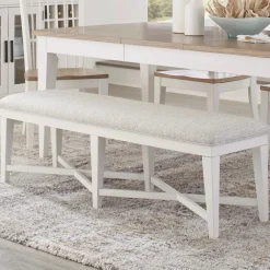 Americana Dining Bench In Cotton