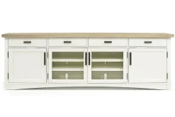 Americana Media Console In Gray, 63 Inch