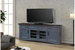 Americana Media Console In Gray, 63 Inch