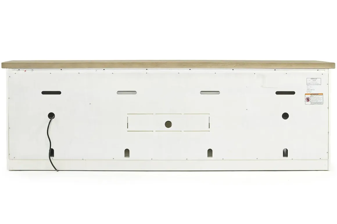 Americana Media Console In Gray, 63 Inch