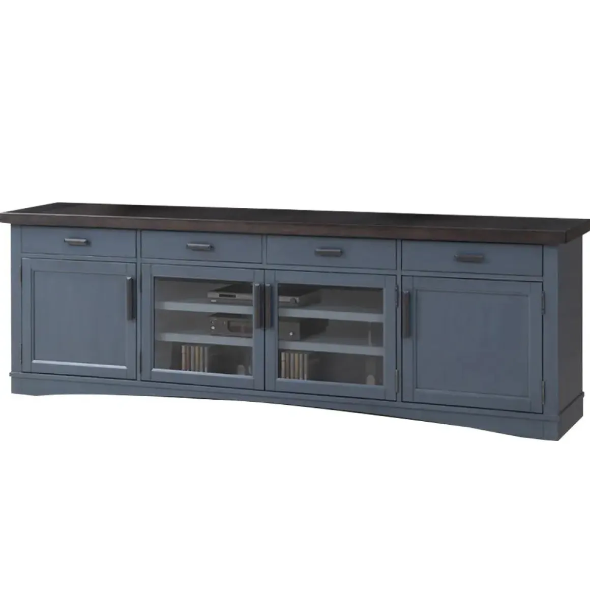 Americana Media Console In Gray, 63 Inch