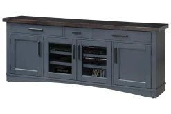 Americana Media Console In Gray, 63 Inch