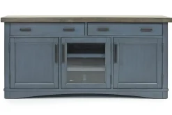 Americana Media Console In Gray, 63 Inch