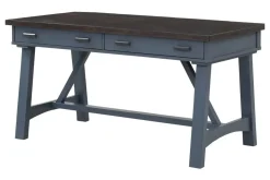 Americana Office Desk In Blue, 60 Inch