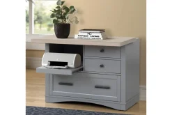 Americana Power File Cabinet In Gray