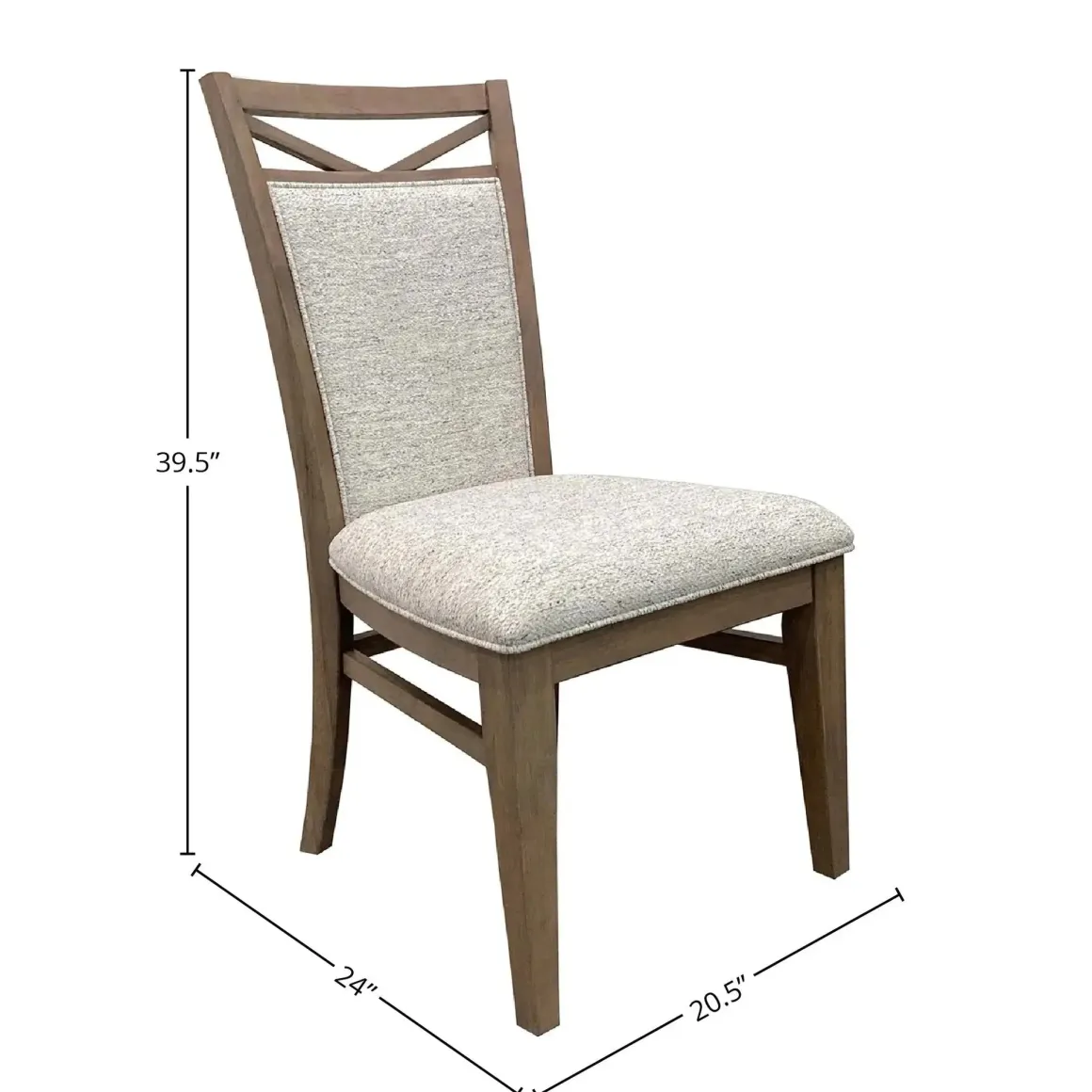 Americana Round Dining Table & 4 Upholstered Chairs In Cotton