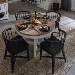 Americana Round Dining Table In Cotton