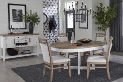 Americana Round Dining Table In Cotton