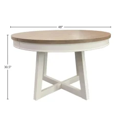 Americana Round Dining Table In Cotton
