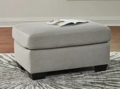 Amesley Ottoman In Smoke