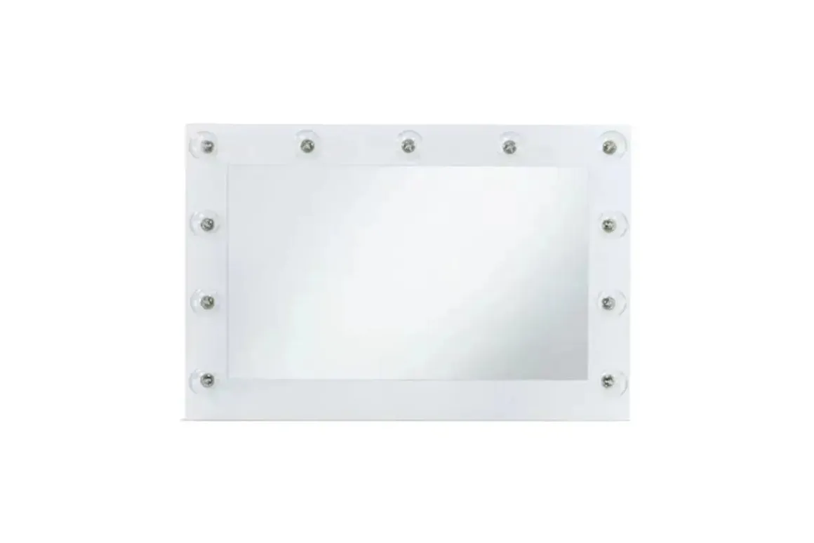 Amia Vanity & Mirror In White
