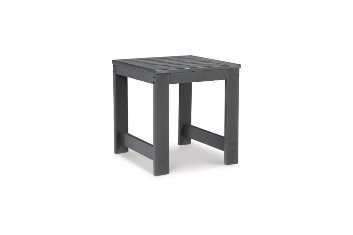 Amora Outdoor End Table In Charcoal