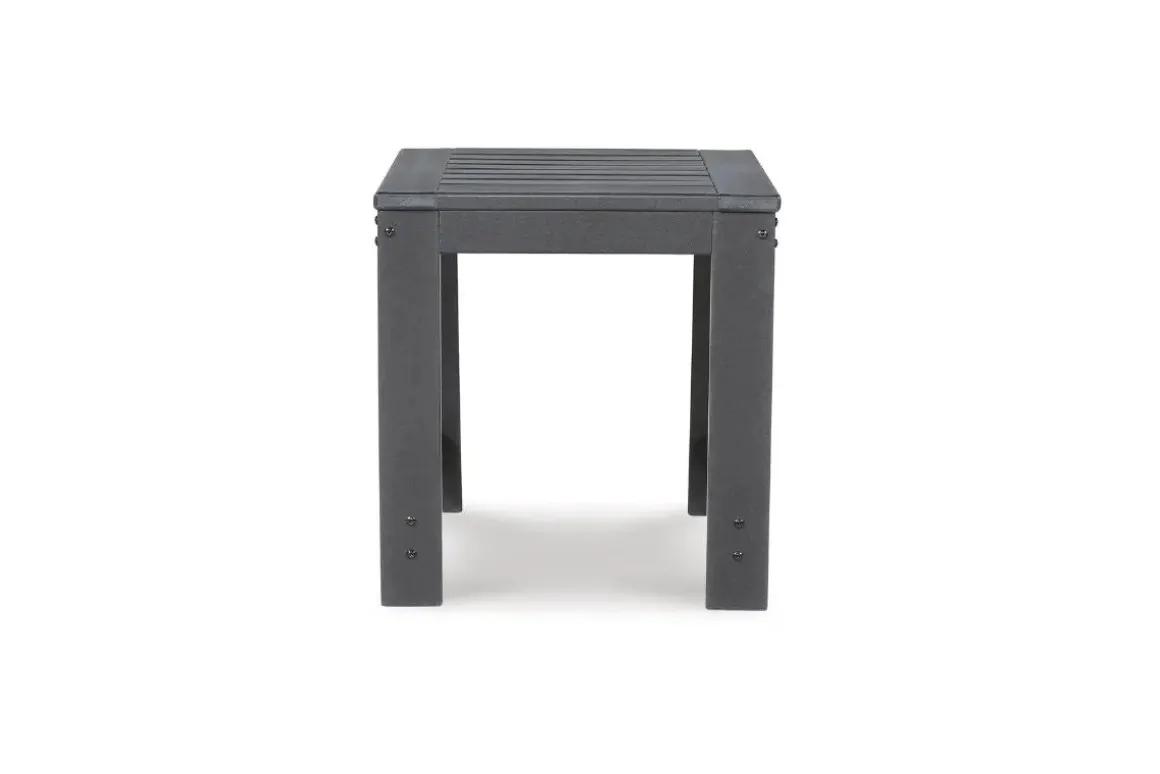 Amora Outdoor End Table In Charcoal