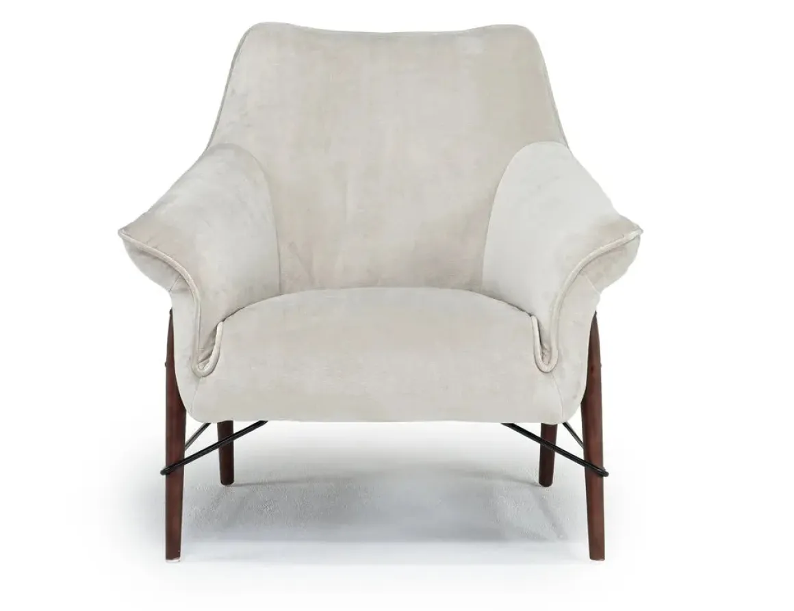 Amy Accent Chair In Sherpa White