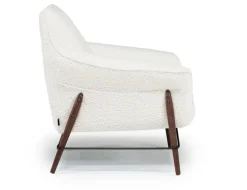 Amy Accent Chair In Sherpa White