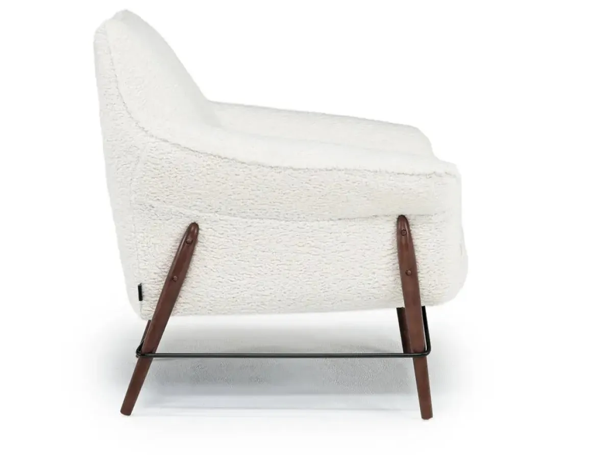 Amy Accent Chair In Sherpa White