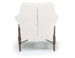 Amy Accent Chair In Sherpa White
