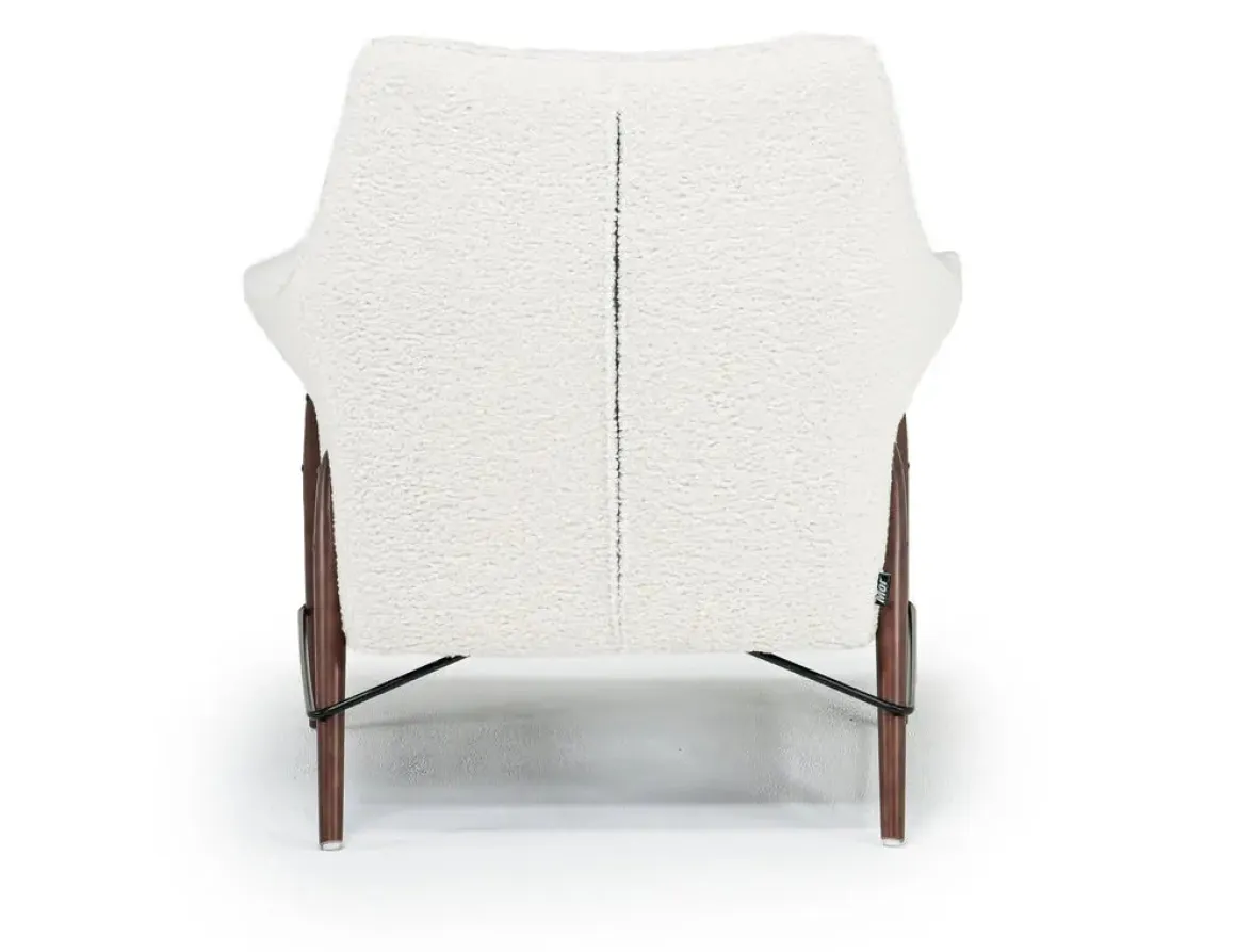 Amy Accent Chair In Sherpa White