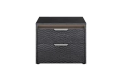 Amy Nightstand In Eco Dark Oak/Tetris Matte