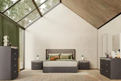 Amy Nightstand In Eco Dark Oak/Tetris Matte