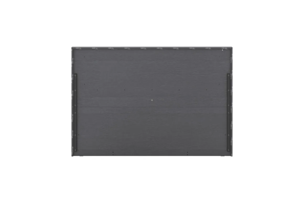 Amy Upholstered Panel Bed W/ Storage In Dark Oak, Queen