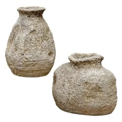 Ancient Echos Vase In Brown, Set Of 2