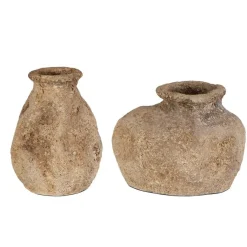 Ancient Echos Vase In Brown, Set Of 2