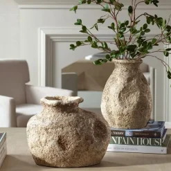 Ancient Echos Vase In Brown, Set Of 2