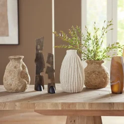 Ancient Echos Vase In Brown, Set Of 2