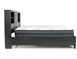 Andes Bookcase Bed W/ Storage In Charcoal, Twin