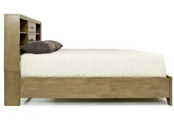 Andes Bookcase Bed W/ Storage In Charcoal, Twin