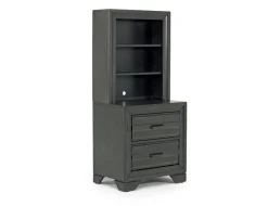 Andes Wall Bed, Dresser & Mirror In Charcoal, Twin