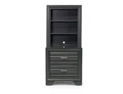 Andes Wall Bed, Dresser & Mirror In Charcoal, Twin