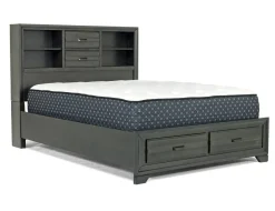 Andes Wall Bed In Charcoal, Twin