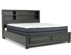 Andes Wall Bed In Charcoal, Twin