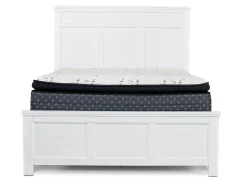 Andover Panel Bed, Dresser, Mirror & Nightstand In White, Twin