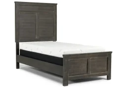 Andover Panel Bed, Dresser, Mirror & Nightstand In White, Twin