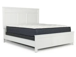 Andover Panel Bed, Dresser, Mirror & Nightstand In White, Twin