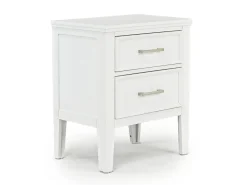 Andover Panel Bed, Dresser, Mirror & Nightstand In White, Twin