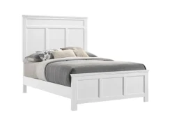 Andover Panel Bed In White, Twin