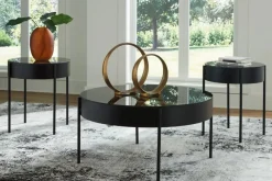 Ardoline Coffee Table & 2 End Tables In Black